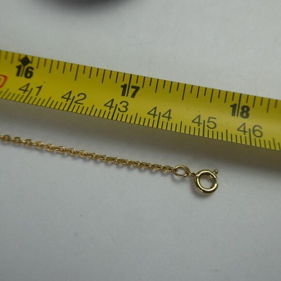 Amway Artistry Vintage Gold Tone Chain Necklace Butterfly Ribbed Slide Pendant - Picture 8 of 8